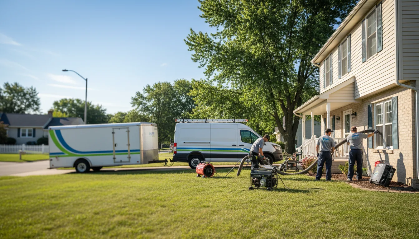 Flooded Basement Restoration And Cleanup With Repair in Owensville, IN near me